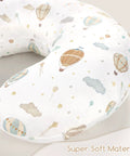 Mom Approved Ultra Soft Nursing Pillow Cover For Breastfeeding Pillows, Stretchy Removable Slipcover with Hot Air Balloon Print