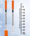 Bulk 100 Pack Disposable Syringes 0.5ml 32 Gauge 0.5cc Lab Supplies Individually Wrapped with Clear Graduation Scale and Smooth Piston for Easy One Hand Operation, U-100 scale