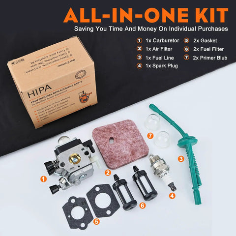 Stihl Trimmer Carburetor Replacement Kit Fits Fs45 Fs38 Fs55R Fs46C Fs45C Fs55C Fs45L And More For Weedeater Tools