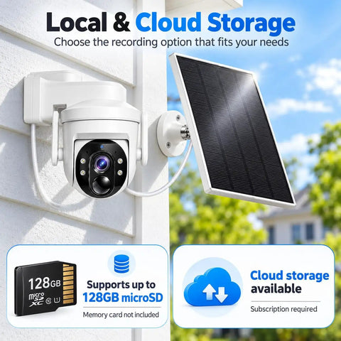 Hassle Free Wireless Solar Security Camera For Yard And Driveway With Smooth 3Mp Hd Clarity and Bright Full Color Night Vision myd. Outdoor camera with solar panel and microSD support.