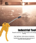 Rock Solid Pneumatic Air Blow Gun With Comfortable Grip And Interchangeable Tip for sweeping sawdust off trucks and garage benches.