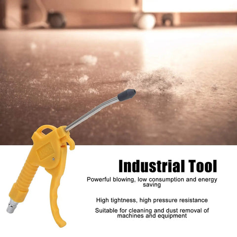 Rock Solid Pneumatic Air Blow Gun With Comfortable Grip And Interchangeable Tip for sweeping sawdust off trucks and garage benches.