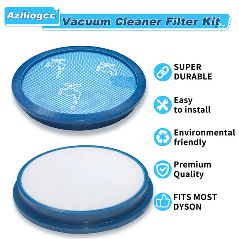 Washable Pre Filter And HEPA Post Filter Kit For DC17 Absolute Animal Vacuum Cleaner with branding and features listed