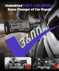 Beefy 600 Nm Half Inch Cordless Impact Wrench Kit With Two 4Ah Batteries, 450 Foot Pounds Max Torque in car repair use