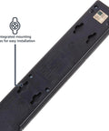 Surge Protector Power Strip With Six Outlets And 790 Joules Of Surge Protection, Built-In Circuit Breaker, LED Indicator Light, 6Ft Heavy Duty Extension Cord, Black, Pack Of 2 with mounting holes