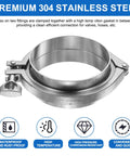 Beefy Four Inch Tri Clamp To 4 Inch Tube Od Weld Ferrule Kit With Durable Silicone Gasket And 304 Stainless Steel Heavy Duty Sanitary Pipe Fitting Gear For Flawless Flow with high temp viton gasket and clamp.