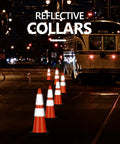 4 Pack 28 Inch Traffic Cones With Black Weighted Base For Traffic Control At Construction Sites And Parking Lots Orange PVC Cones With Reflective Collars For High Visibility And Weatherproof Durability at night street