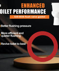 630-0030 Toilet Flush Valve Seal For 210 To 211 Toilets Upgrade Kit Stop Leaks Improve Flushing Efficiency Restore Quiet Operation Waterproof Seal To Prevent Water After Flush Easy Install, red gasket