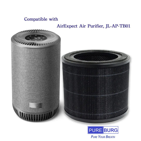 2 Pack H13 HEPA 3 Stage Filtration Air Purifier Replacement Filters For AirExpect And AirExtend JL AP TB01 Activated Carbon