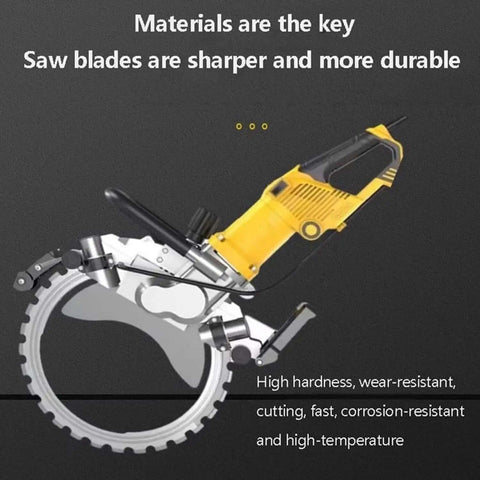 Full Bore 8000W Brushless Circular Saw with sharp, durable blades for precise cutting in concrete, brick, and tile.
