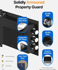 Smart Fingerprint Safe Box With WiFi App Unlock Real Time Alarm Voice Command Tamper Proof Alloy Steel Armored Design
