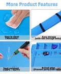 Pro Grade Large Anti Static Mat With Grounding Accessories ESD Safe Heat Resistant Silicone Soldering Mat features showcase.