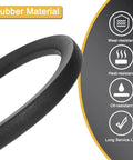 2 Pack 5V900 Wrapped Rubber V Belts For Industrial Machinery, Classic 90 Inch Outside Circumference, 0.62 Inch Width, 0.53 Inch Height, Durable Heat Resistant Black Belts. Rubber material, wear-resistant.
