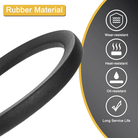 2 Pack 5V900 Wrapped Rubber V Belts For Industrial Machinery, Classic 90 Inch Outside Circumference, 0.62 Inch Width, 0.53 Inch Height, Durable Heat Resistant Black Belts. Rubber material, wear-resistant.