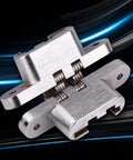 Hidden Hinges Set 2 Pack 304 Stainless Steel Discreet Invisible Folding Door Hinges for cabinets and kitchen furniture close-up view