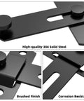 180 Degree Flip Sliding Barn Door Lock For Privacy Set Of 2 Premium 304 Stainless Steel Barn Door Latch with Corrosion Resistant