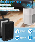 Six Pack Replacement Filter For LV H128 Air Purifier And Similar Models shown with compatible air purifier.