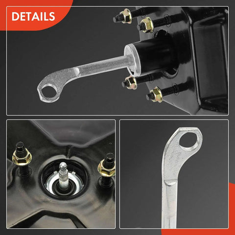 Heavy Duty Vacuum Brake Booster For Ford Bronco F100 F150 F250 Pickup 1980 1983 bolt and rod details showing steel construction.