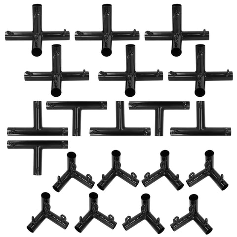 2 Inch Baseball Batting Cage Frame Corner Kit For 55 Foot Cage Connectors Set Breezy Install Fits 2 Inch Galvanized Pipe Holds Net Tightly With Screws That Double As Hooks Net Not Included