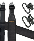 Crossbow Sling With Removable Swivels, Ultra Comfortable Neoprene Shoulder Strap, Adjustable 28-52 Inch, Black