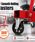6 Smooth-Rolling Casters for Built Tough 2 Ton Hydraulic Engine Hoist, showcasing 360° swivel for easy maneuverability.