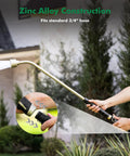 Person using Extra Long 36 Inch Watering Wand With Thumb Flow Control Long Reach Heavy Duty Metal Hose Wand in garden