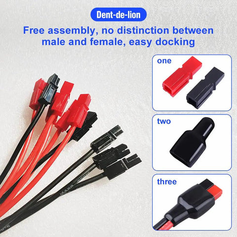 45A Quick Connect Battery Connector Kit For Modular Power Wiring And Quick Disconnects 10 Pair Set Compatible With AWG 10 12 14 600V Rated Heavy Duty High Current Battery Terminals For Auto Marine Solar DIY Projects red and black connectors