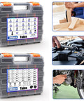 All In One Flange Bolt And Screw Kit With 3160 Pieces, Taiss Brand, 42 Sizes M2 to M10, toolbox, woodworking and automotive use