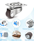 Sweet Ride 8 Pack Mini Caster Wheels Half Inch Self Adhesive Low Profile Ultra Lightweight Smooth Roller with 360-degree swivel.