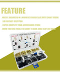 170 Piece Car Trim Fastener Kit Featuring Beefed Up U Clips And Phillips Screws Auto Body Panel Repair organized in divided case