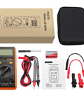 High Accuracy LCR Meter Digital Multimeter For Capacitance Resistance And Inductance with accessories and carrying case.