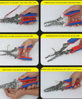 Ftvogue 16 In 1 Multifunctional Wire Stripping Pliers Folding Tool used for wire stripping, cutting, clamping, and wrenching.