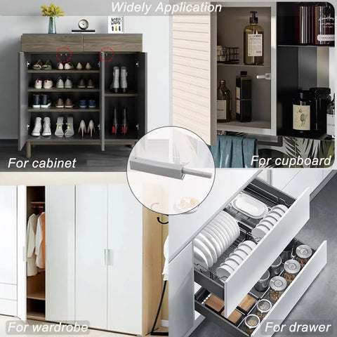 Push To Open Door Latch 4 Pack Heavy Duty Cabinet Drawer Magnet Release Set For Touch Latch Closets and Cupboards usage examples