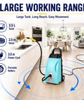 Pro Grade Heavy Duty Industrial Steam Cleaner 3000W Powerhouse with 3.5L tank and 2.5m hose for cleaning kitchens.