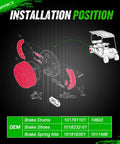 Diagram of Club Car Brake Repair Kit For DS 1995 Up And Precedent 2004 Up Golf Carts installation with parts OEM numbers.
