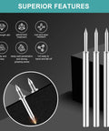 Detailed view of 300 Count Double Headed Skirting Nails With Seamless Finish Galvanized Steel Baseboard Trim Pins showing sharp tips.