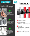 Comparison of stainless steel broom holder wall mount organizer with 5 racks and 4 hooks against other brands