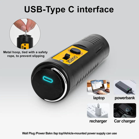 Cordless Screwdriver Rechargeable Compact Electric Screwdriver With Type-C Charging, close-up of charging port and accessories