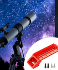 Astronomy Telescope Carrying Handle Mount Bracket with 60 Degree Slot showcasing red alloy handle alongside screws for installation.