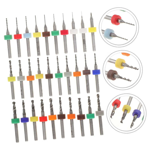 30 Piece Micro Drill Bit Set For PCB And Jewelry Pro Grade Precision Hand Drill Engraving Kit with assorted tungsten steel bits