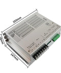 Powerful 3Phase Ac Open Loop Stepper Driver For Industrial Robots And Automation Gear Featuring Nema42 Motor Control with dimensions 203mm x 78mm x 147mm.