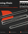 Engine Timing Chain Kit With Tensioner Guide For DOHC 2.0L EA888 Engines image showing alloy steel timing chains