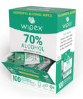 Box of 70 Percent Isopropyl Alcohol Wipes Individually Wrapped Sachets For Electronics And Tech Gear Dispensing Box 100 Count Pack