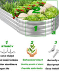 Five Foot Oval Raised Garden Bed Made From Galvanized Steel With GRS Certified Recycled Material Outdoor Planter Box For Vegetables