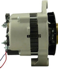 Side view of SAE J1171 Marine Certified Alternator for Cummins Mercruiser and Mando Marine Engines, 6 Groove Serpentine Pulley.