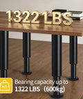 Level Out Your Living Room Like A Pro With Heavy Duty Adjustable L Shape Furniture Legs 4 Pack Twisting From 7 To 12.2 Inches To Banish Wobbly Couches And Secure Everything In Matte Black, showing legs supporting 1322 lbs.