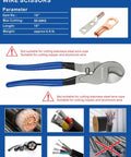 Heavy Duty Hydraulic Crimping Tool And Cable Cutter Set 10 Ton Power Crimper with wire scissors and copper wire