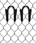 Two Expandable Chain Link Fence Hangers For Holding Poles, Brushes, Leaf Rakes And Light Gear Up To 4 Lb, Adjustable, Secure Grip