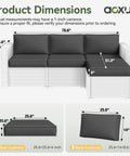Thick Outdoor Patio Cushions Set Of 4 For All Weather Furniture Splashproof And Fade Resistant Replacement Couch Cushions Installed