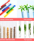 Six Colorful Plastic Test Tubes Kit With Caps And Rack For Home Science Experiments arranged with various contents and uses displayed